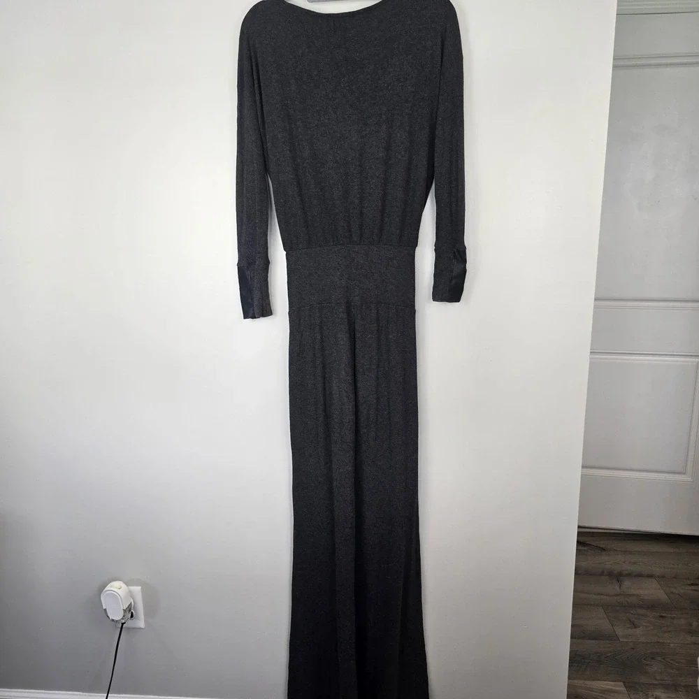 Bordeaux‎ Gray Sz Small Maxi Long Sleeve Dress.C73
